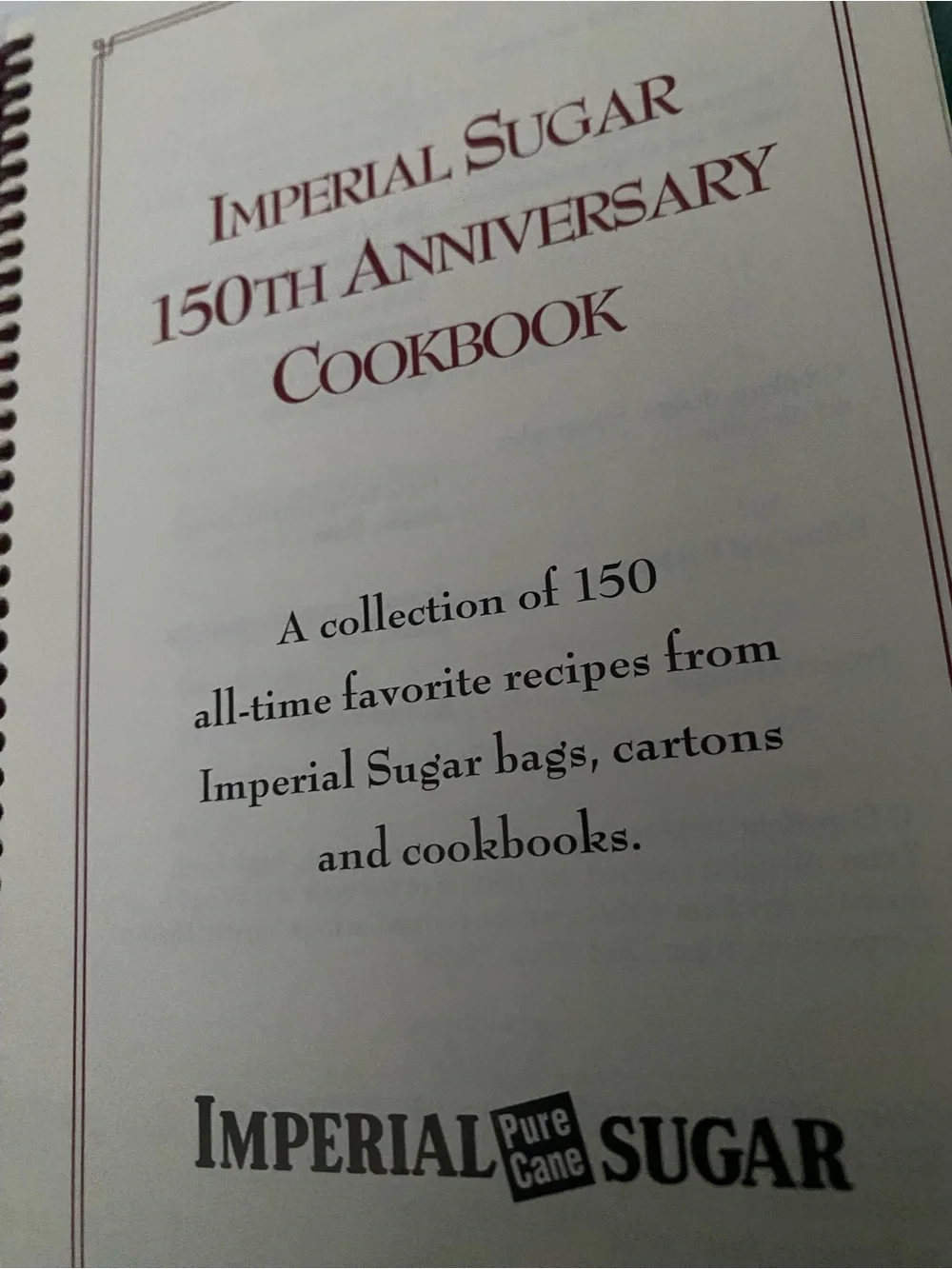 150th Anniversary Cookbook - vintage cookbook